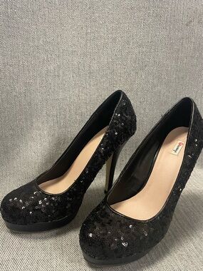 Beautiful Olsenboye Oparys Black Sequin High Heels